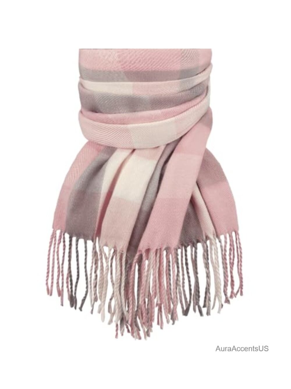 Cashmere Feel Plaid Winter Scarf Shawl Wrap